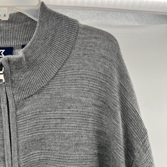 Cutter & Buck Men's 1/4 Zip Pullover Sweater Gray Long Sleeve Size 2XL Tall - Picture 4 of 9